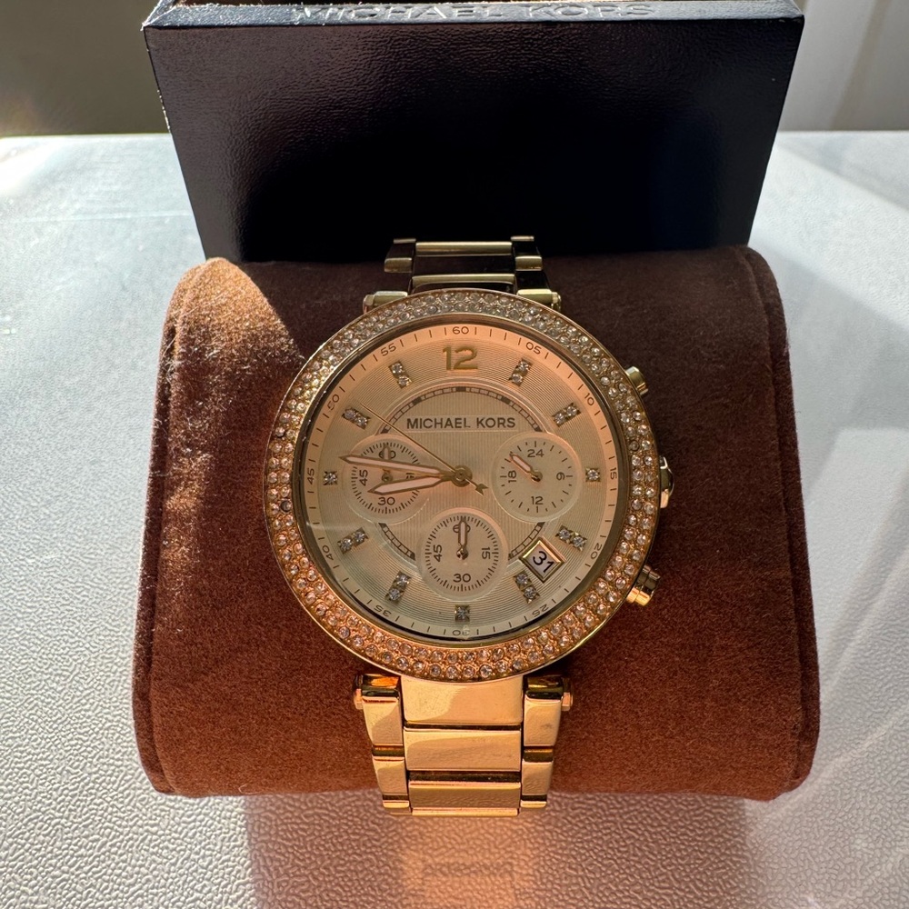 Women’s Gold Tone Michael Kors ‘Parker’ Watch